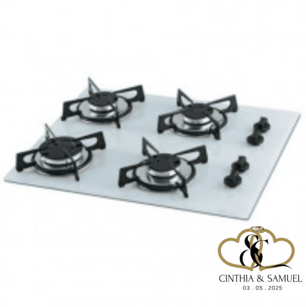 Cooktop a Gás com Quatro Bocas